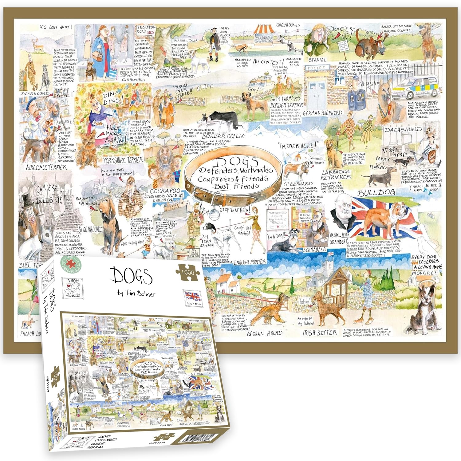 Dogs - Tim Bulmer 1000 piece jigsaw puzzle