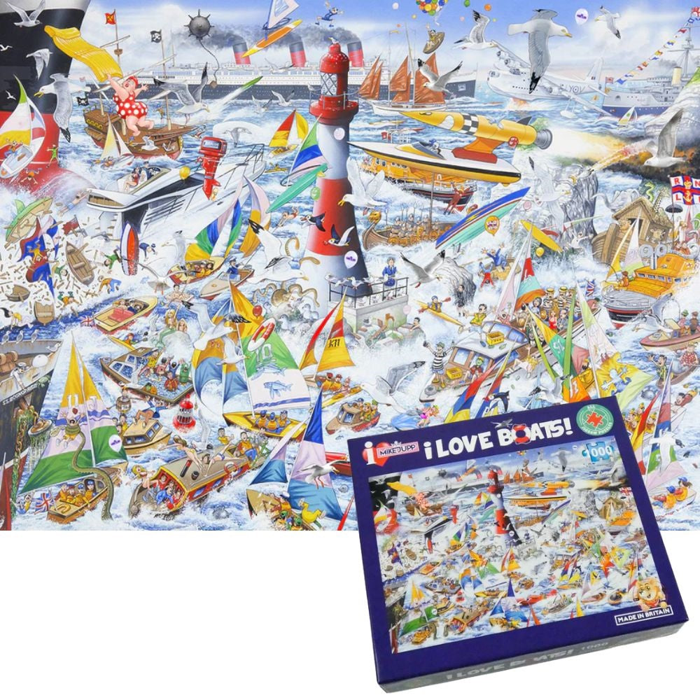 Mike Jupp I Love Boats 1000 Piece Jigsaw Puzzle