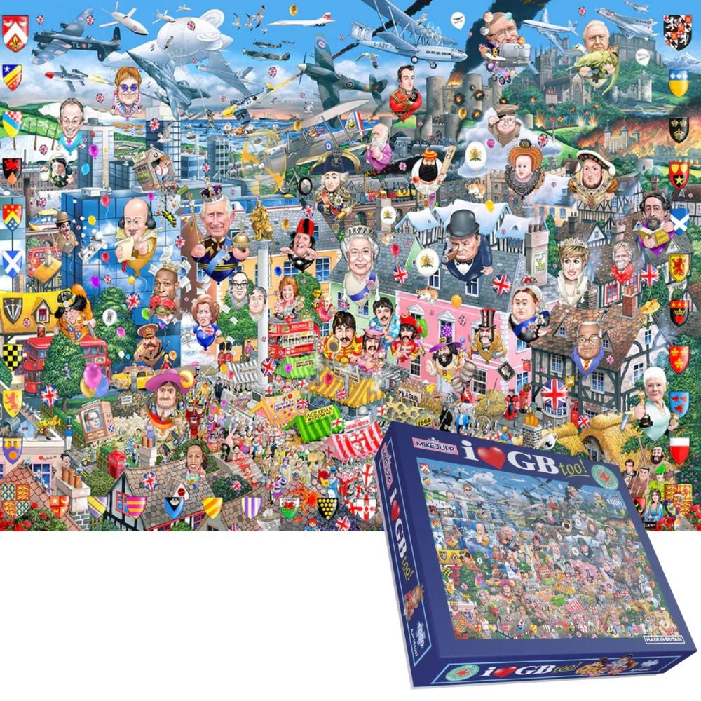 Mike Jupp I Love GB Too! 1000 Piece Jigsaw Puzzle