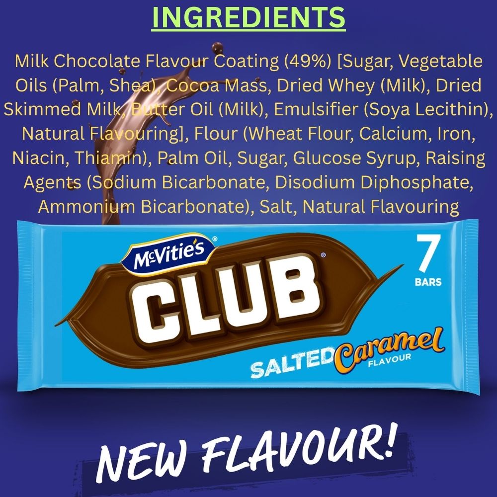 Mcvities Club Salted Caramel 7pk (Pack of 1)