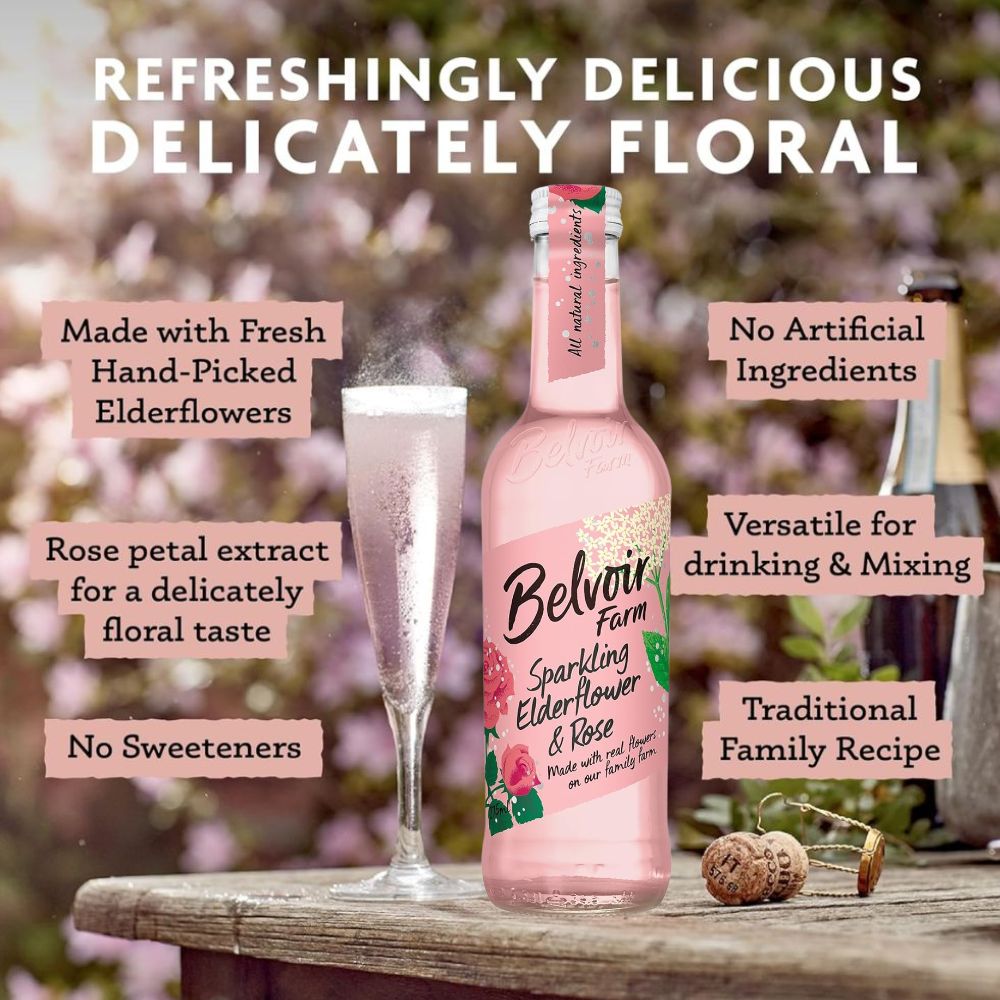 Belvoir Sparkling Elderflower & Rose 275ml