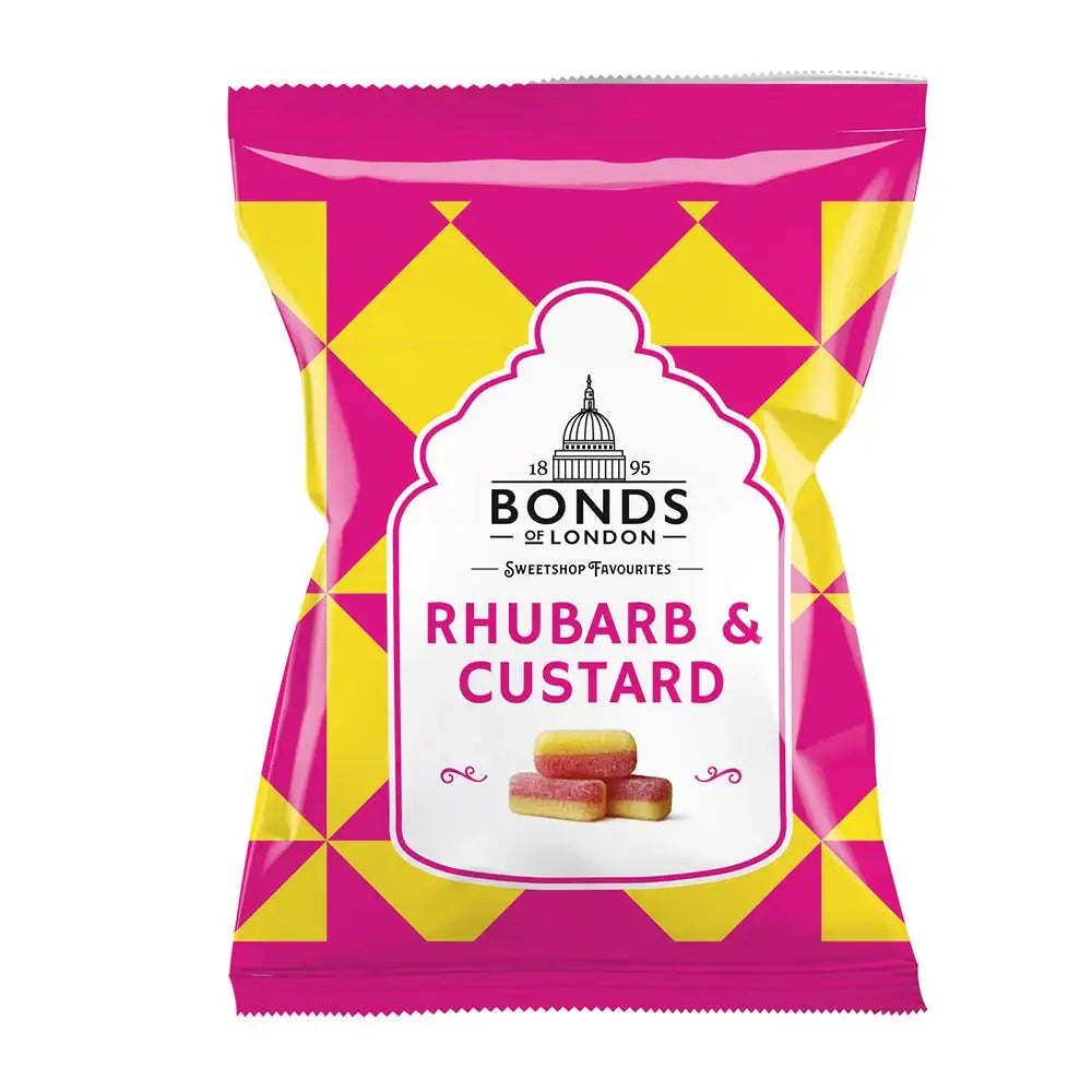 Bonds of London Rhubarb & Custard Sweets Bags 130g