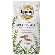 Biona Organic Spelt Fusilli Wholegrain Pasta 500g