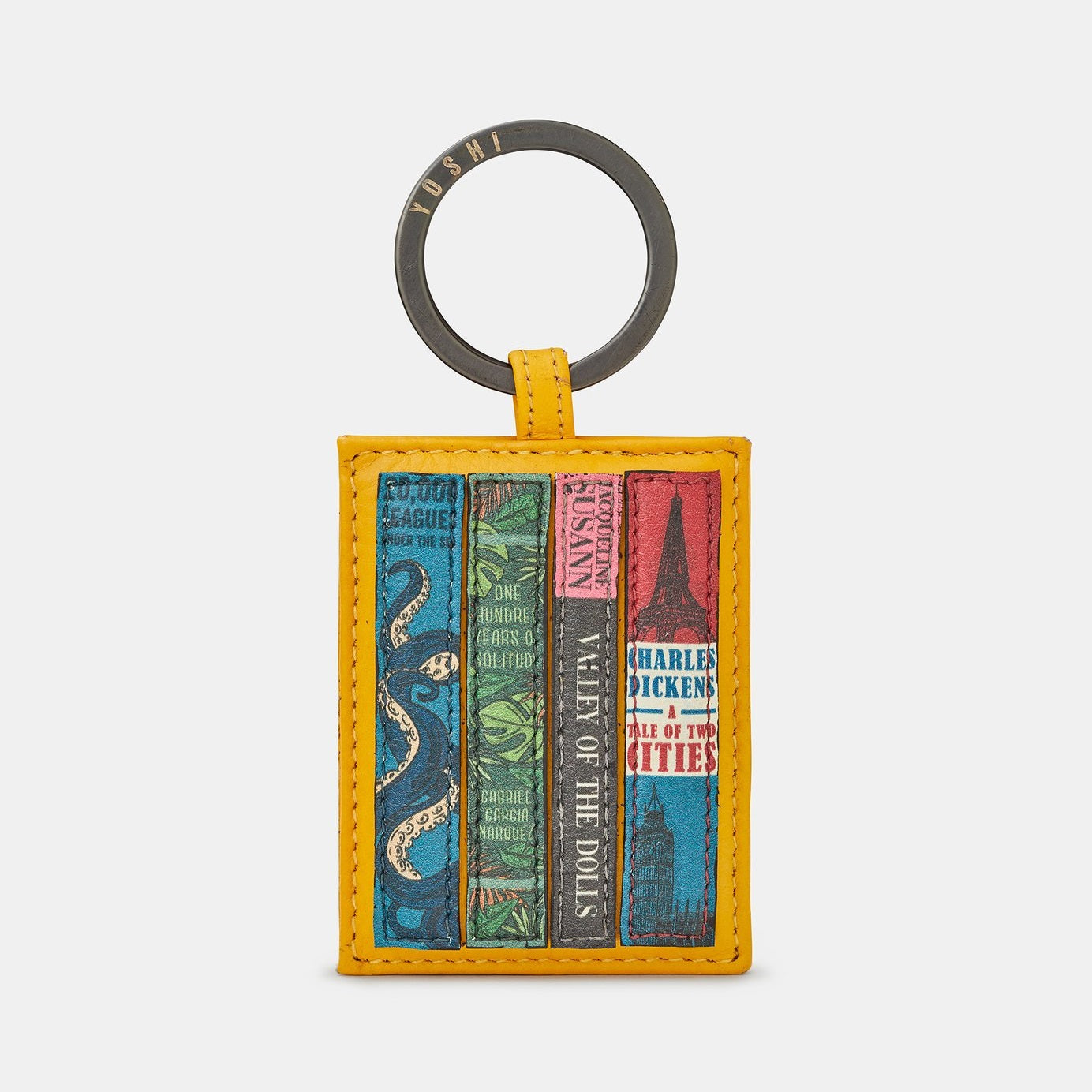 Yoshi Bookworm Yellow/Mustard Leather Keyring