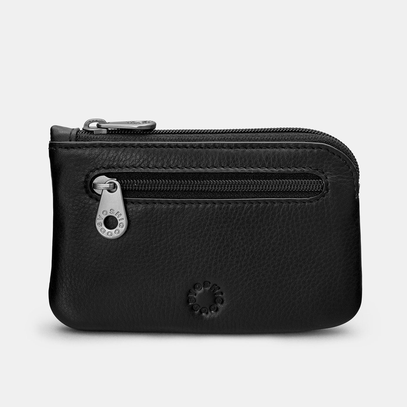Yoshi Black Leather Zip Top Keycase