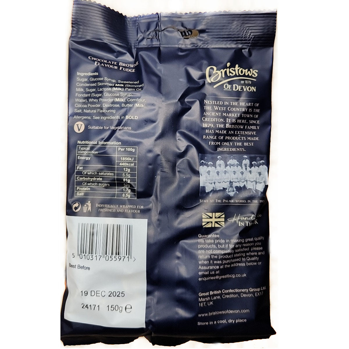 Bristows Chocolate Brownie Fudge 150g