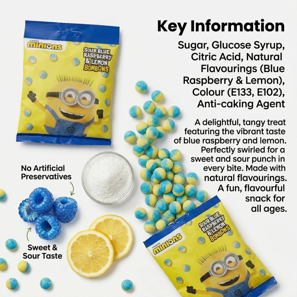 Bristow's Minions Bon Bons  Blue Raspberry and Lemon 90g