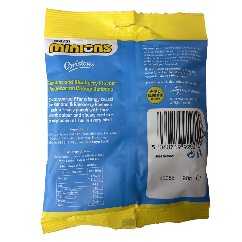 Bristow's Minions Bon Bons  Banana and Blueberry 90g
