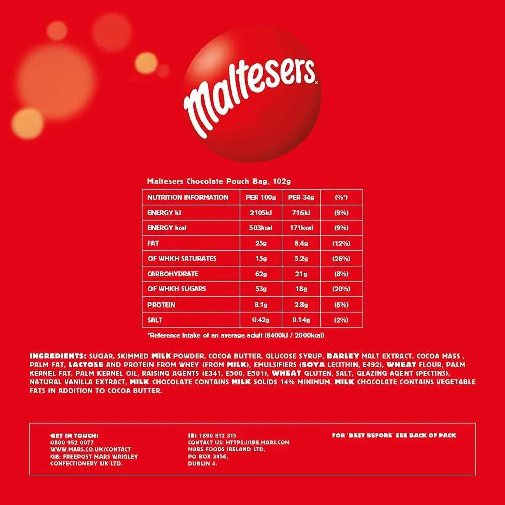 M'ltesers Chocolate Pouch 102g