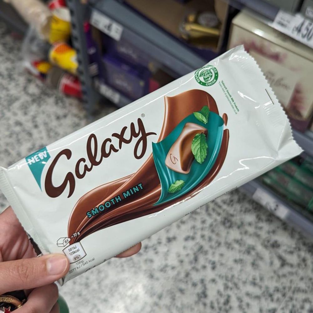 Galaxy Smooth Mint Chocolate Block Bar 110g