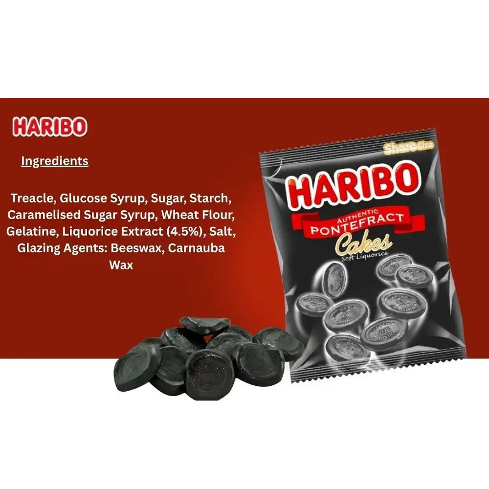 Haribo Authentic Pontefract Cakes Soft Liquorice Bag 160g