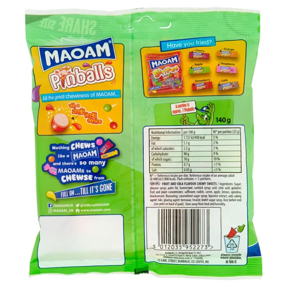 Haribo Maoam Pinballs Chewy 140g