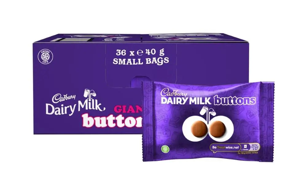 C'bury Dairy Milk Giant Buttons Chocolate 40g