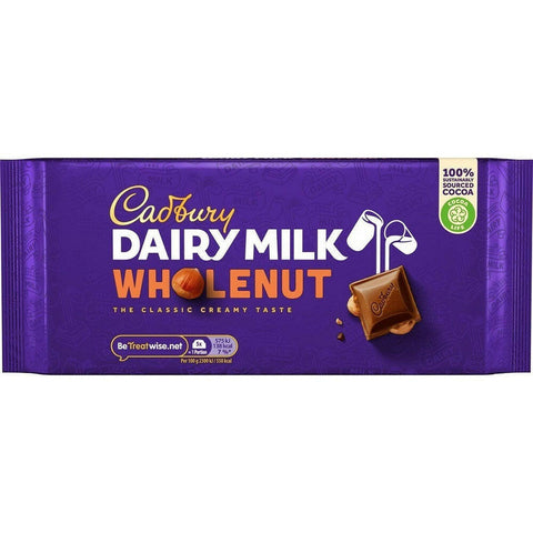 C'bury Dairy Milk Whole Nut Chocolate Bar 180g - British Food Supplies