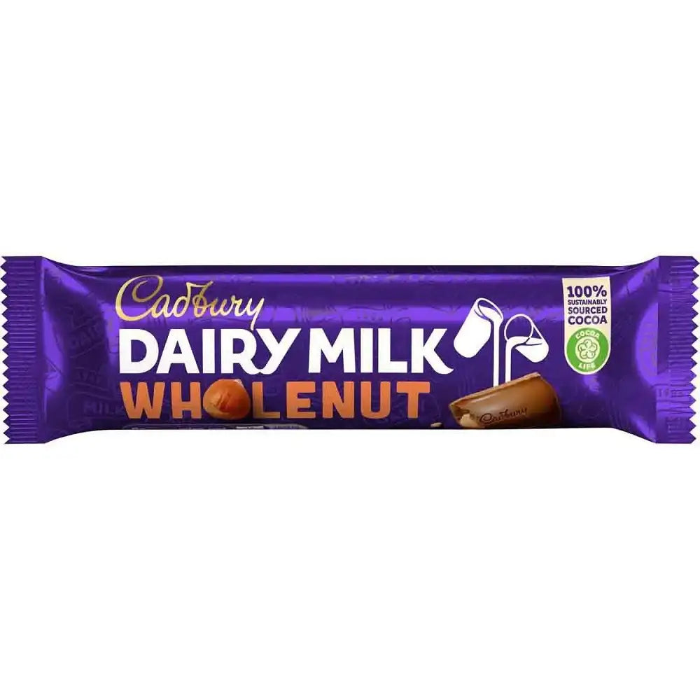 Cadbury Dairy Milk Whole Nut Bar 45g