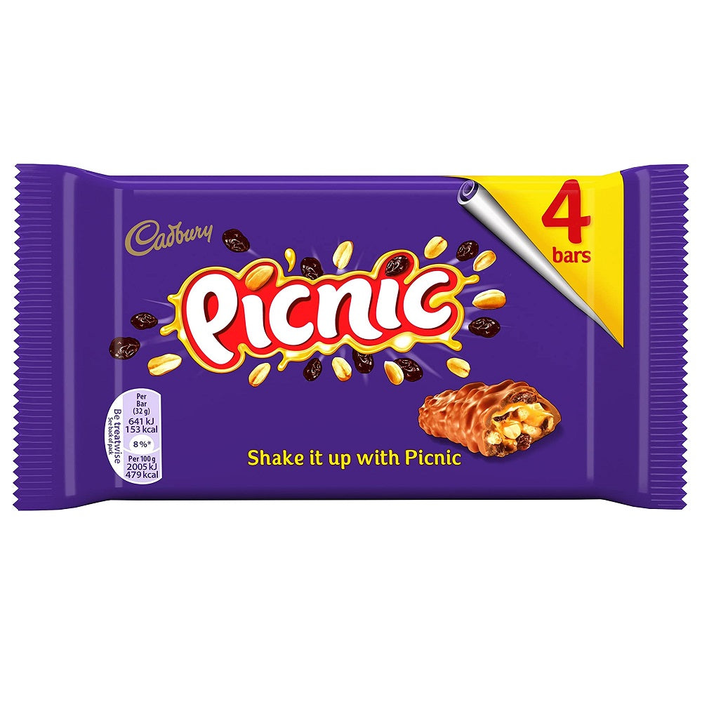 Cadbury Picnic Chocolate Bar 4Pk - 128G product image