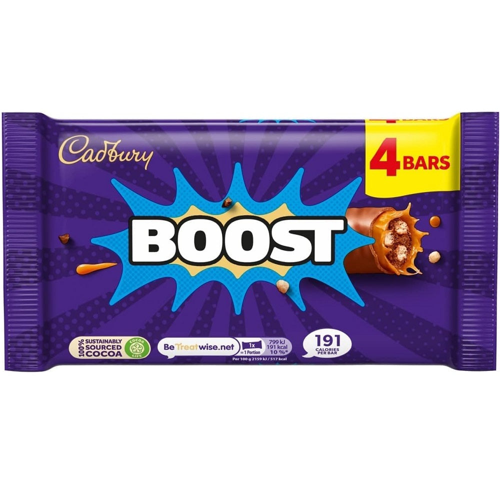 Cadbury Boost Chocolate Bar 4pk 126g