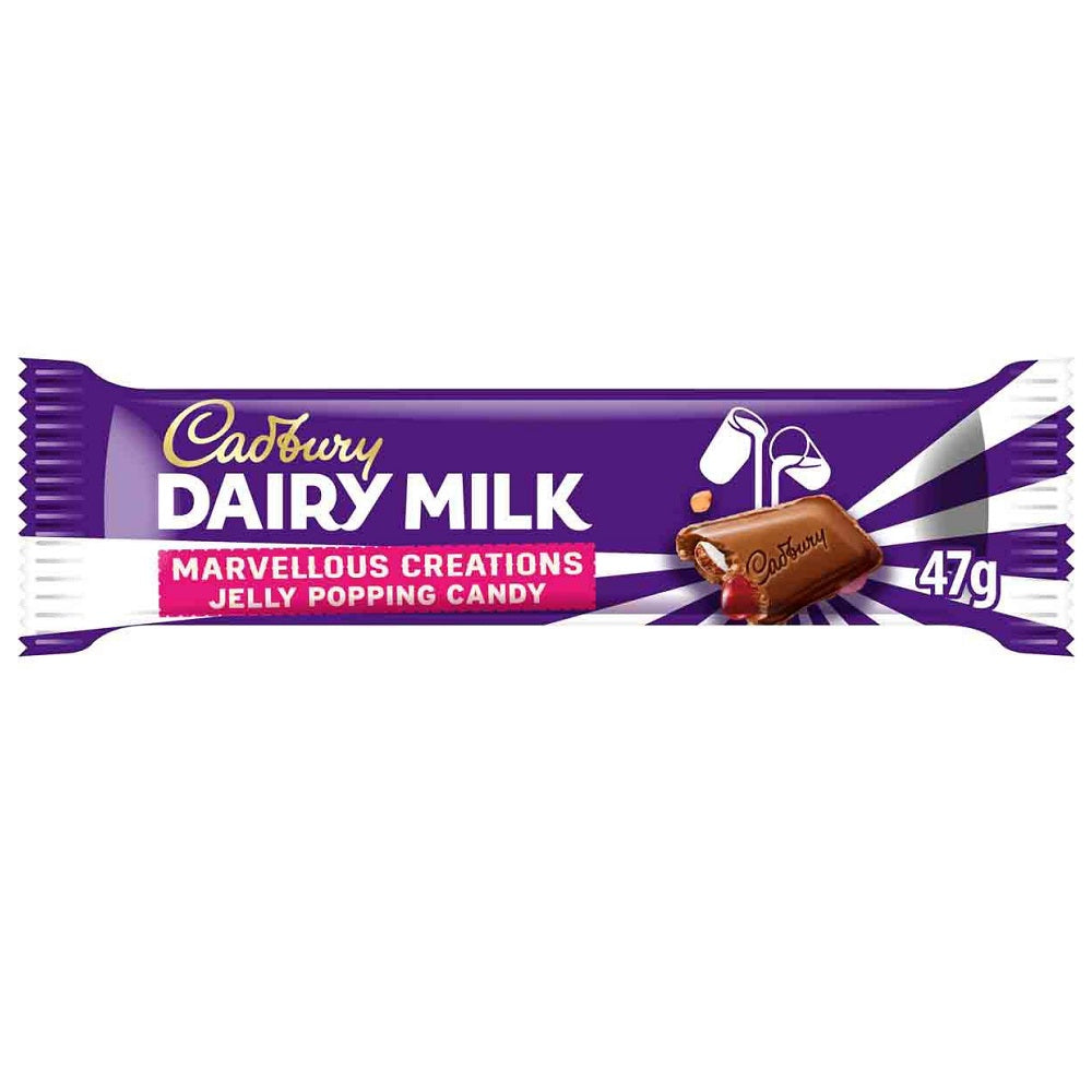 Cadbury Dairy Milk Marvellous Creations Jelly Popping Candy Shells 47g product image