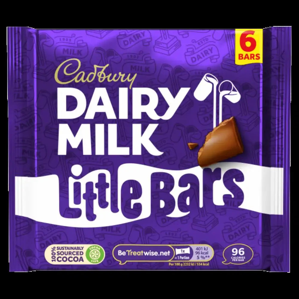 C'bury Dairy Milk Little Bars 6pk 108g