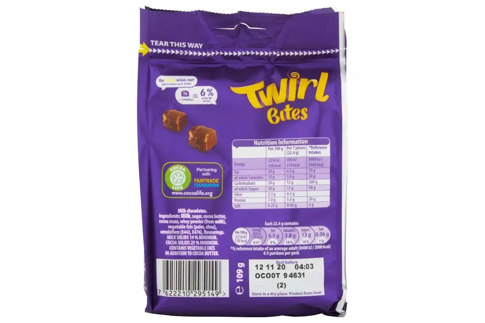 C'bury Twirl Bites Chocolate Bag 85g
