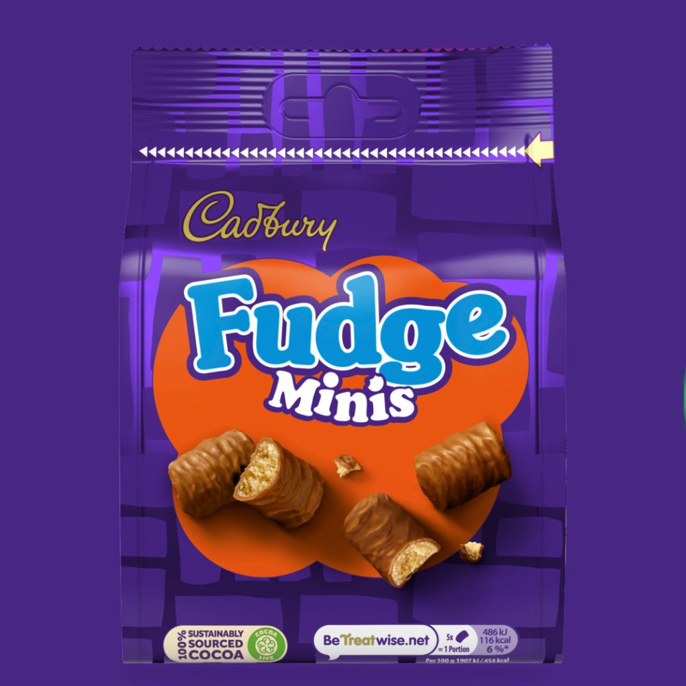 C'bury Fudge Minis Chocolate Bag 100g
