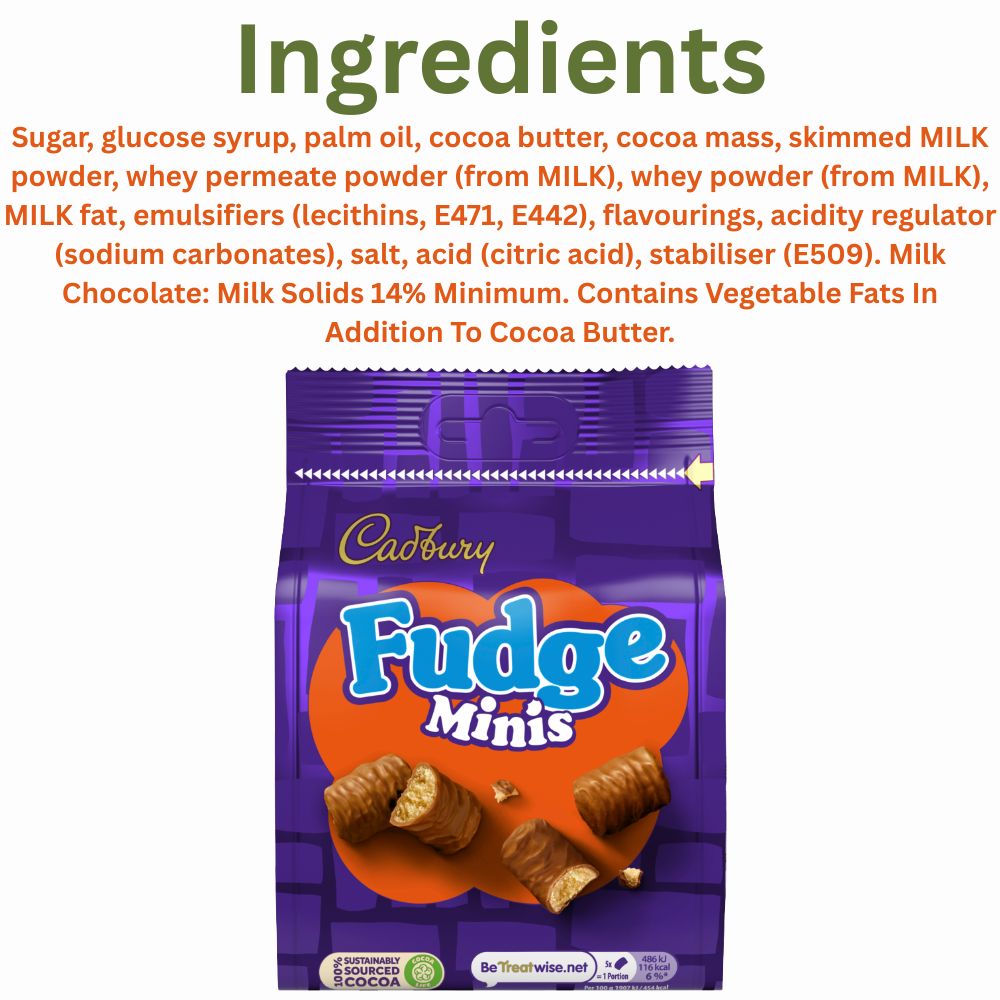 C'bury Fudge Minis Chocolate Bag 100g