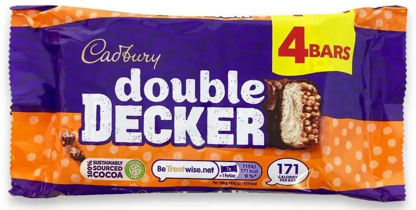 C'bury Double Decker Chocolate Bar 4pk - 149.2g