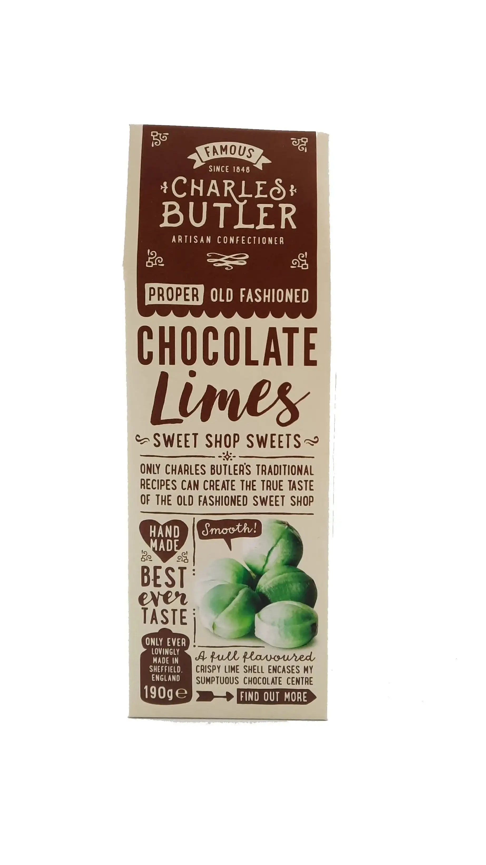 Charles Butler Chocolate Limes Sweets 190G