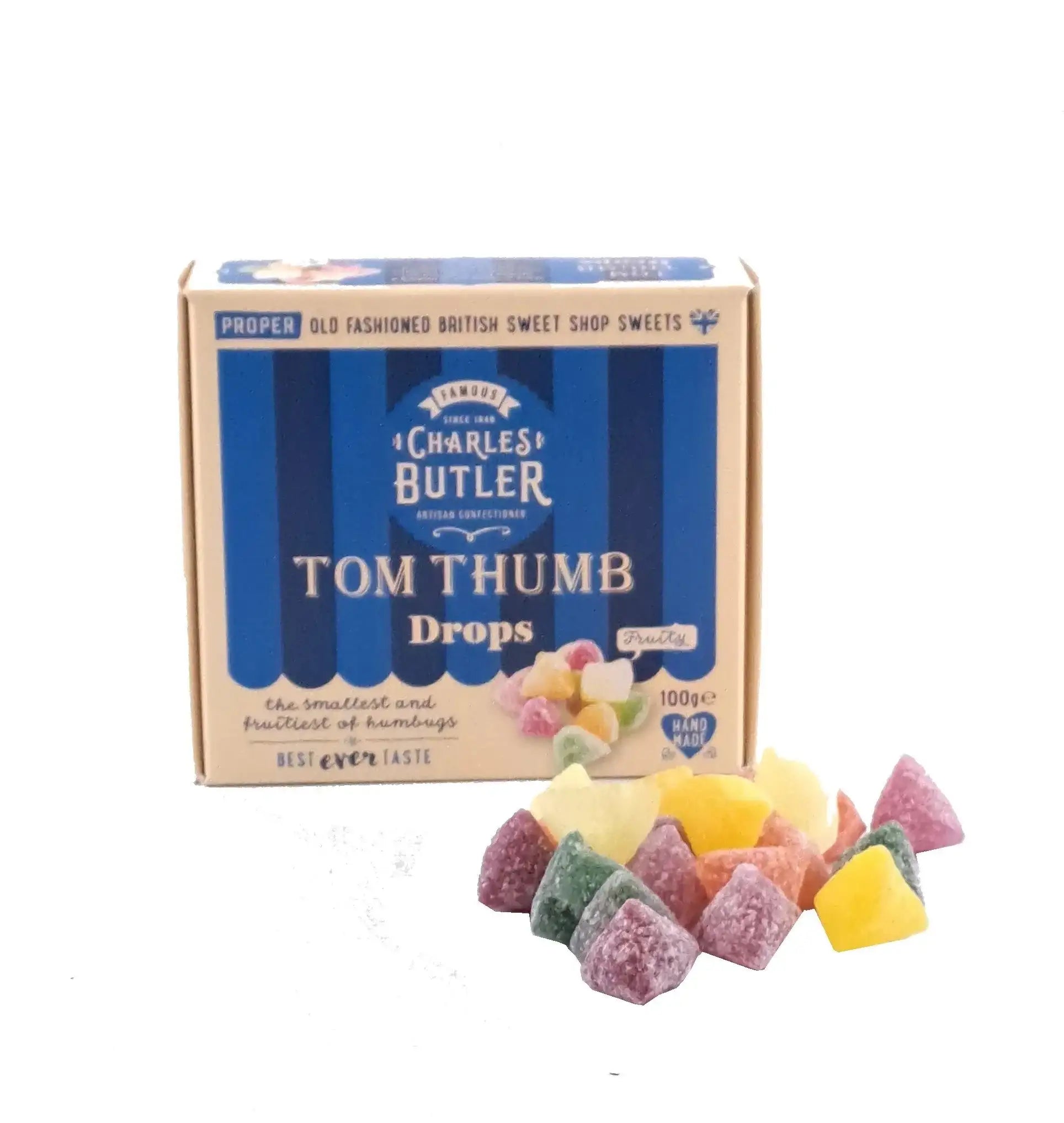 Charles Butler Tom Thumb Drops Sweets 100g