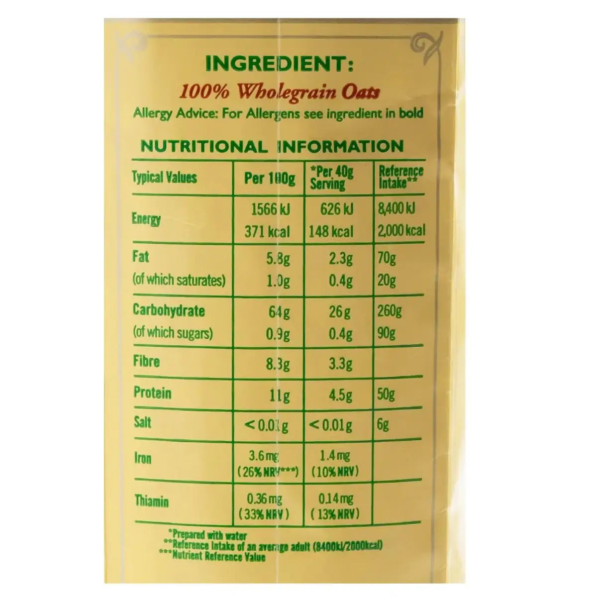 Flahavan's Irish Porridge Oats 500g