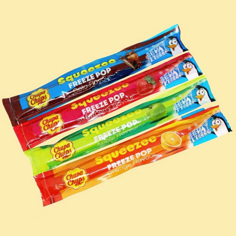 Chupa Chups Squeezee Freeze Pops Mixed Flavours 12pk 45g