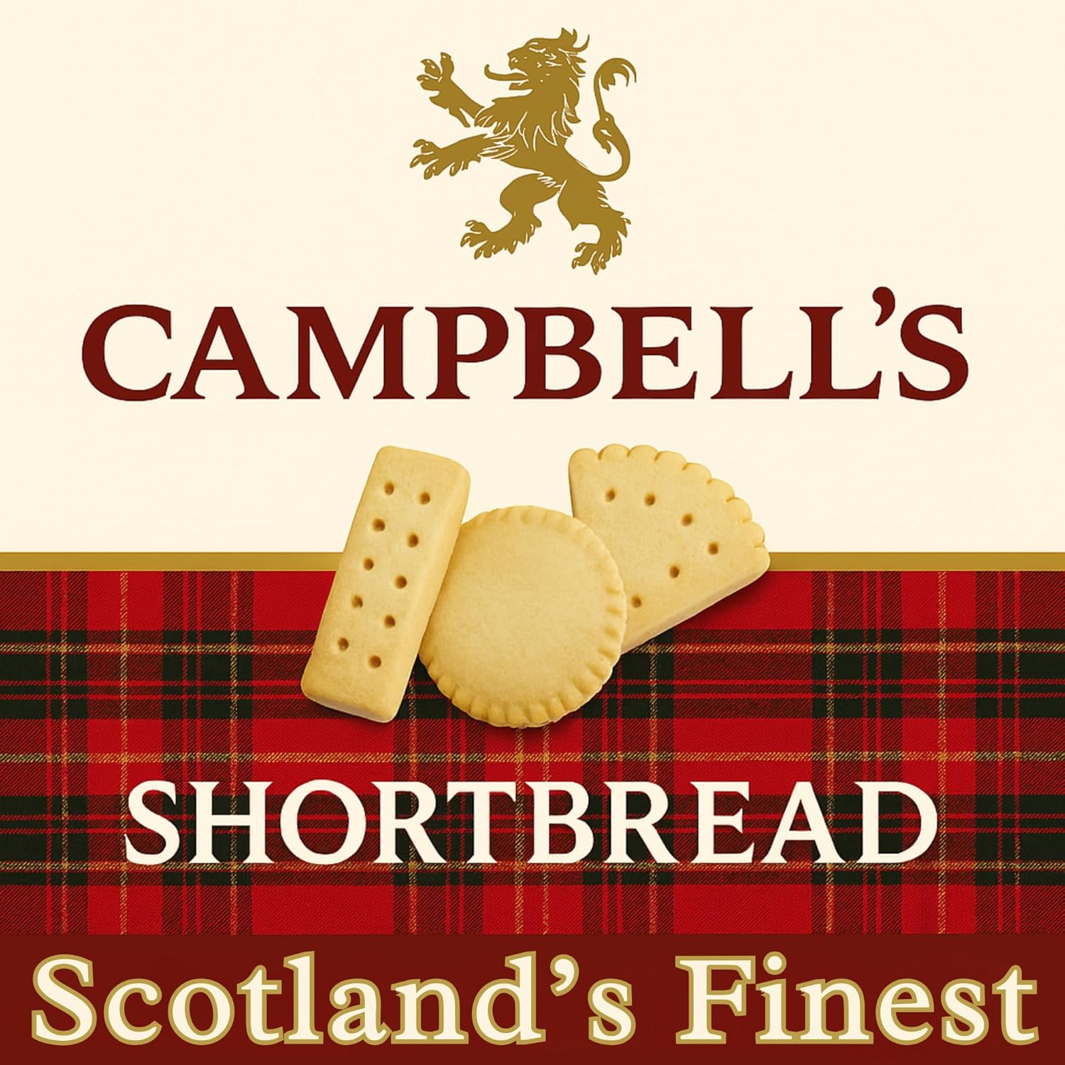 Campbells Shortbread Piper Jock Tin Assorted Shapes 150g