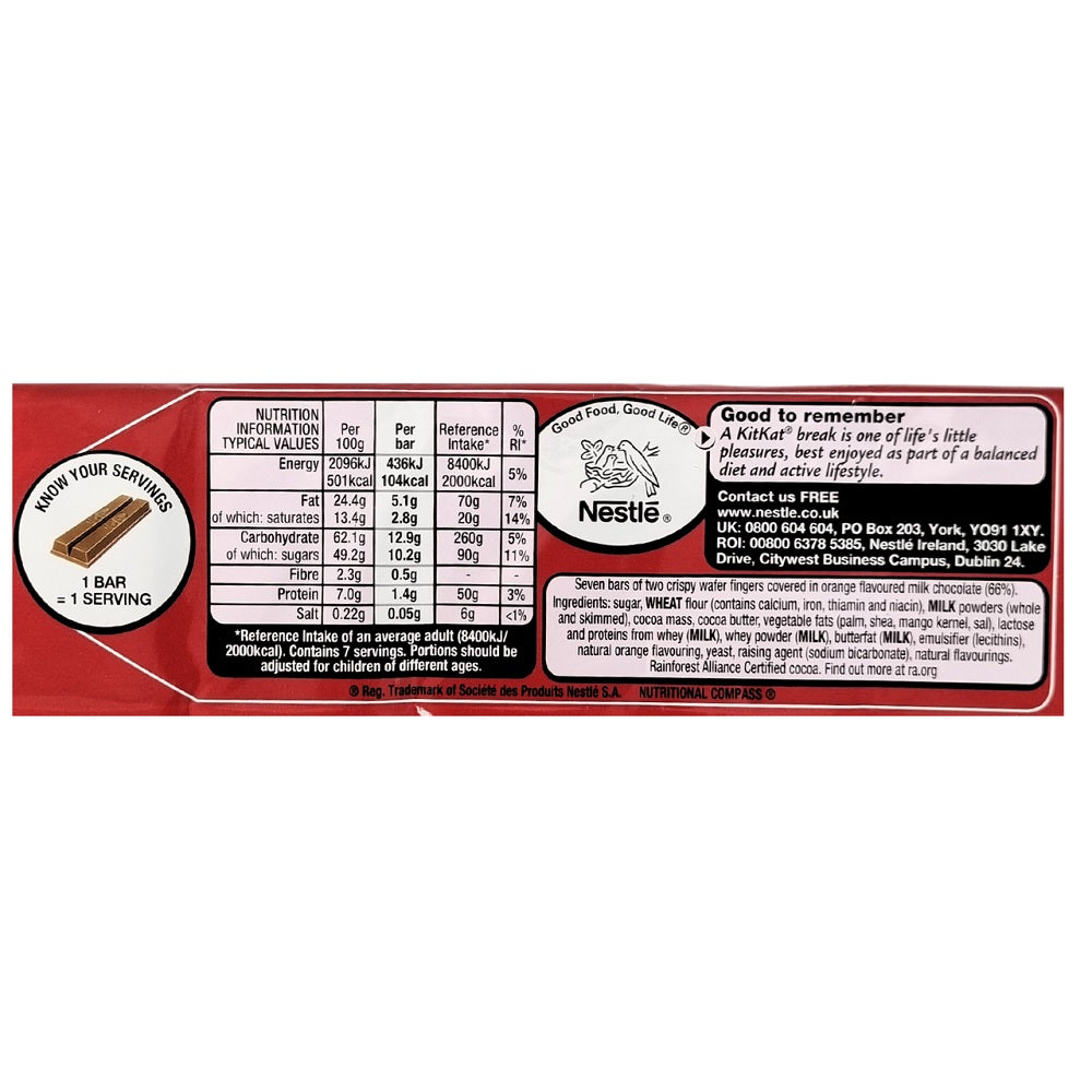 K't Kat 2 Finger Orange Chocolate 8pk (8x20.7g) 165.6g