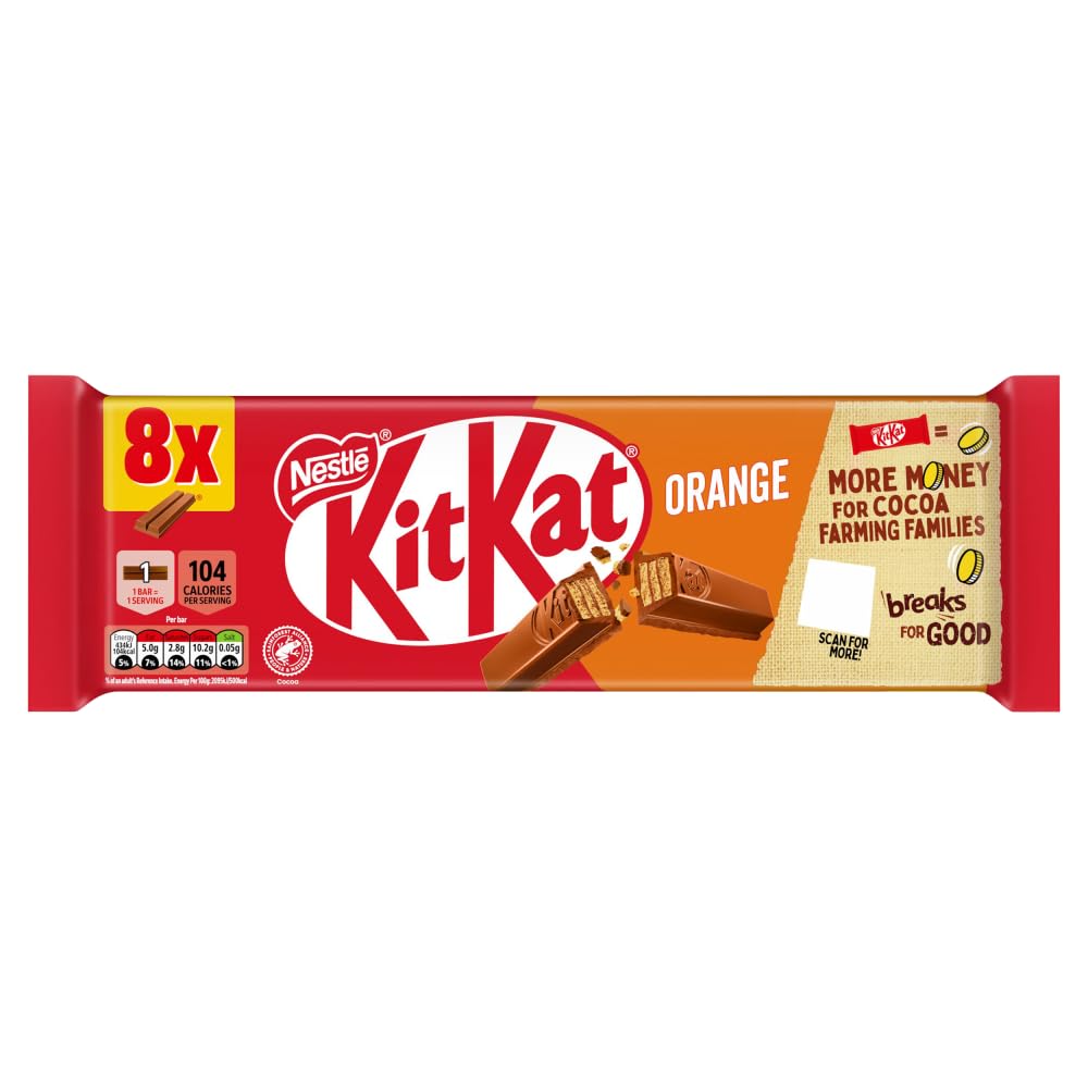 Kit Kat 2 Finger Orange Chocolate 8pk (8x20.7g) 165.6g