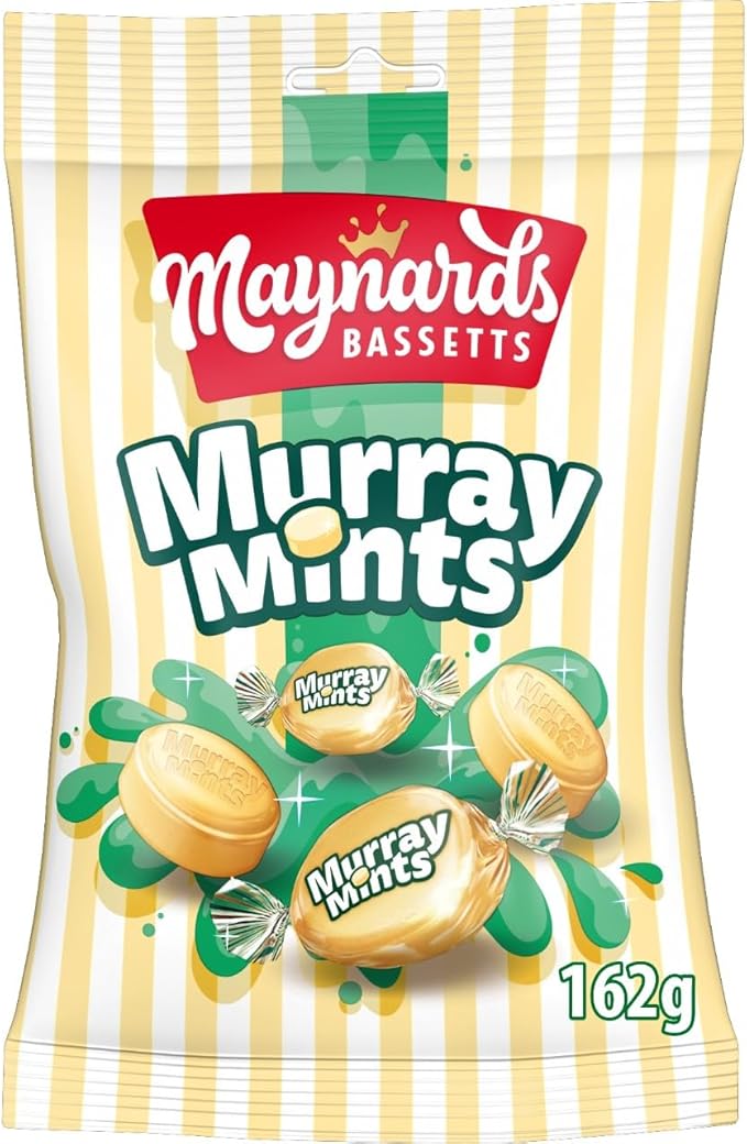 Maynards Bassetts Murray Mints 162g Bag of Classic Creamy Mint Flavoured Hard Sweets