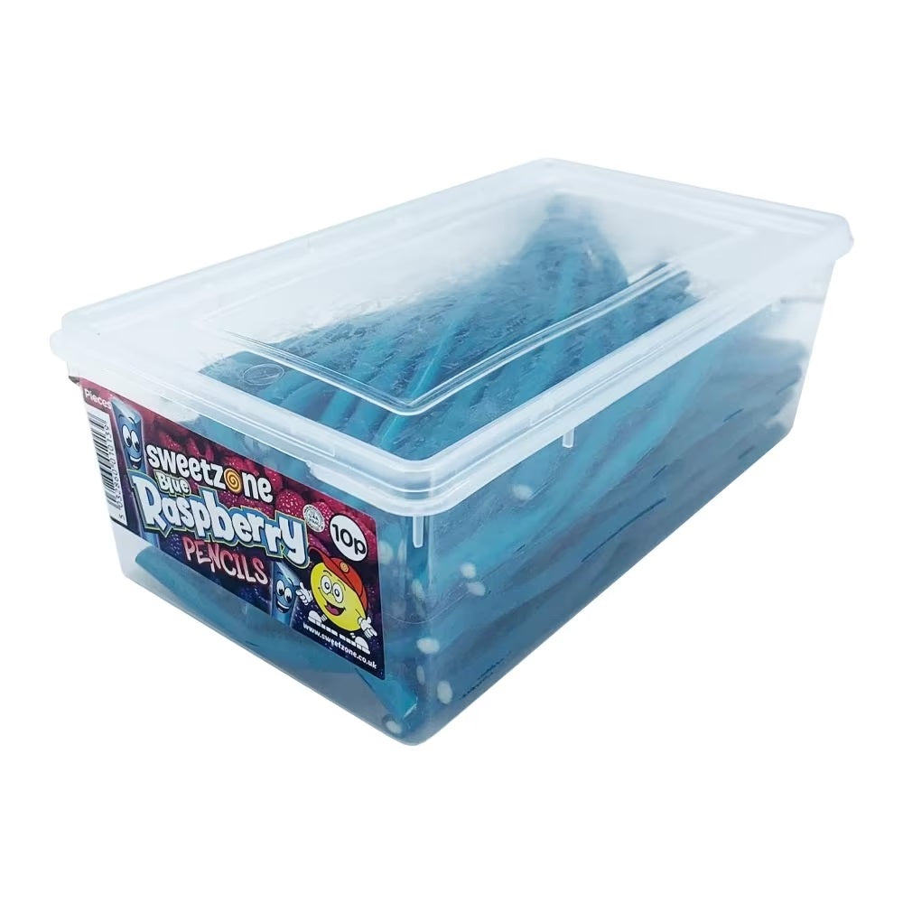 Sweetzone Blue Raspberry Pencils Tubs 100 Pieces
