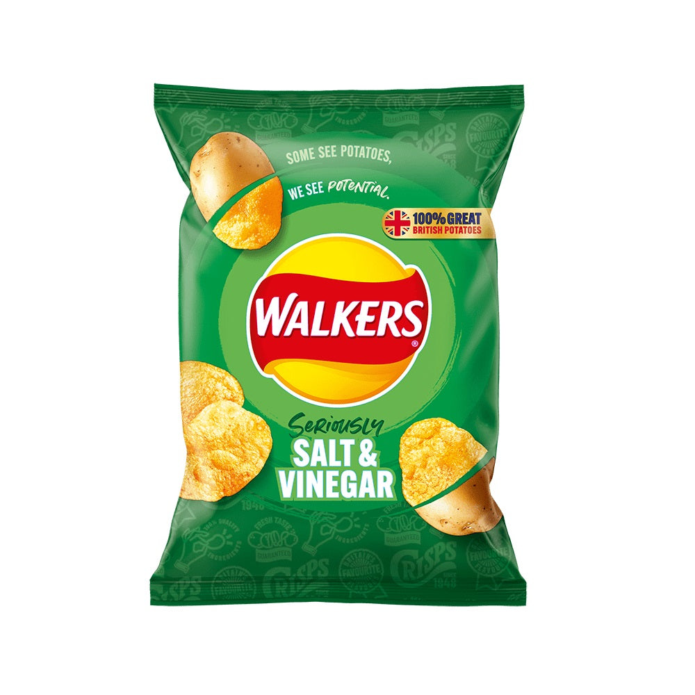 Walkers Salt & Vinegar Crisps 32.5g product image