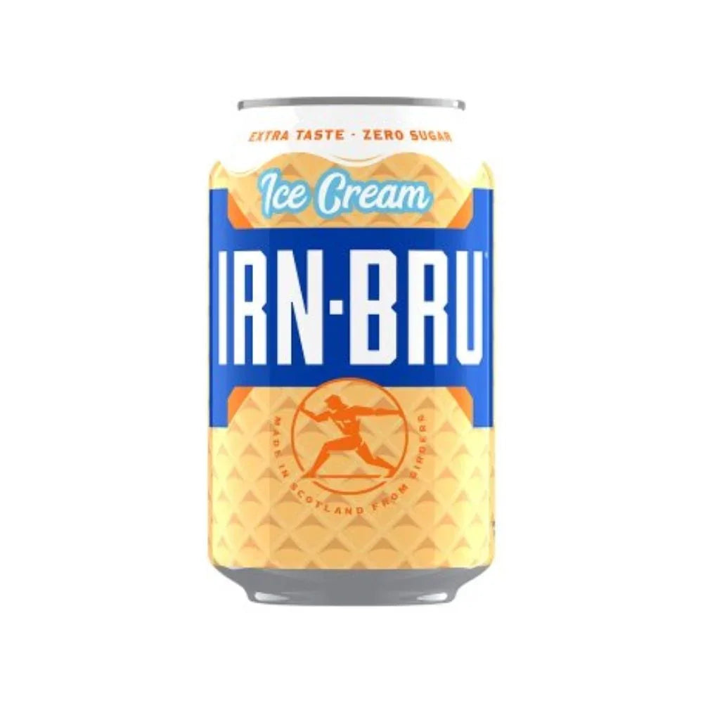 IRN-BRU Zero Ice Cream 330ml Scottish no-sugar soft drink can