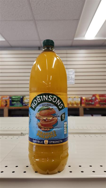 Robinsons Double Strength Orange & Pineapple Fruit Squash No Added Sugar 1750ml product image