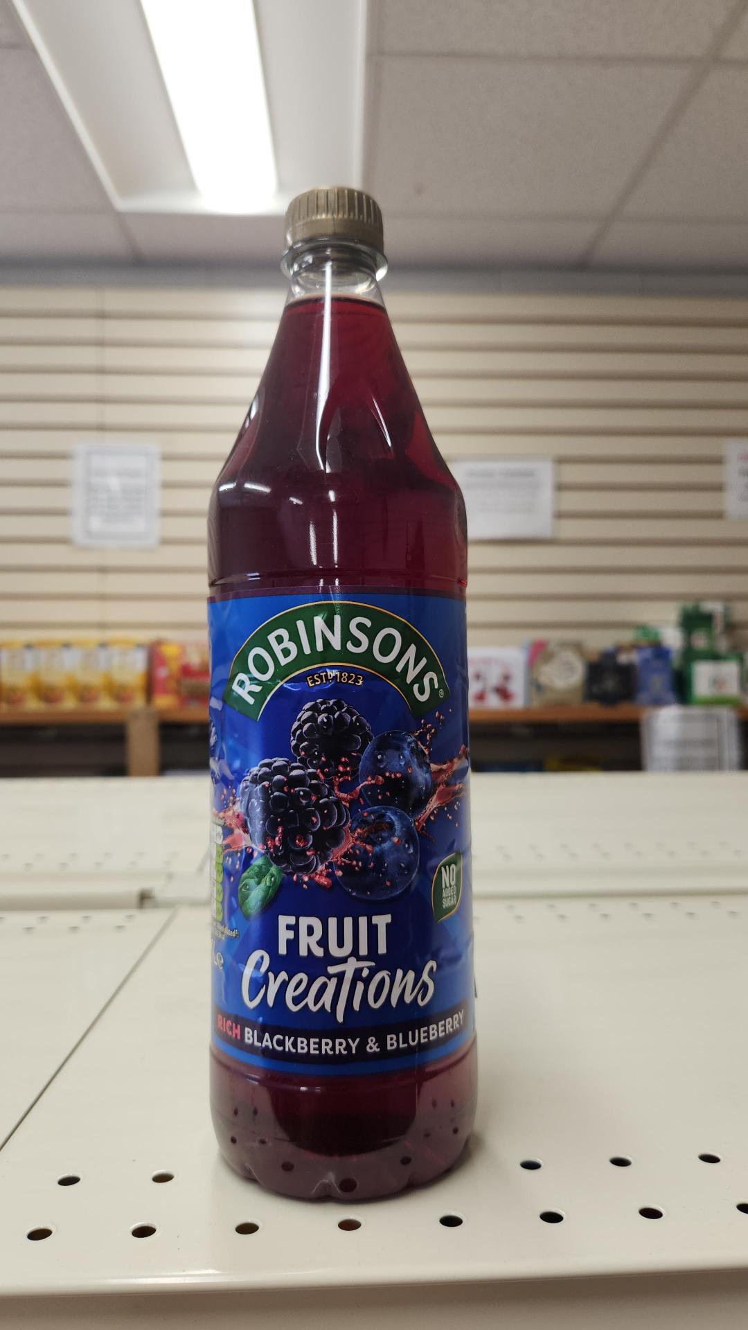 Robinsons Fruit Creations Blackberry & Blueberry Squash No Added Sugar 1Litre product image