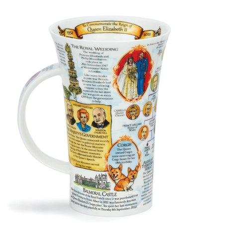 Dunoon Mug - Glencoe The Life & Reign of Queen Elizabeth II - British Food Supplies