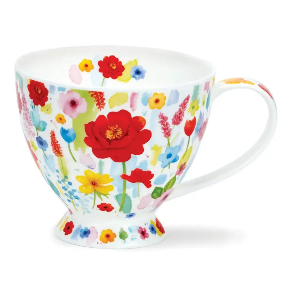 Dunoon Skye Floral Burst Red Mug