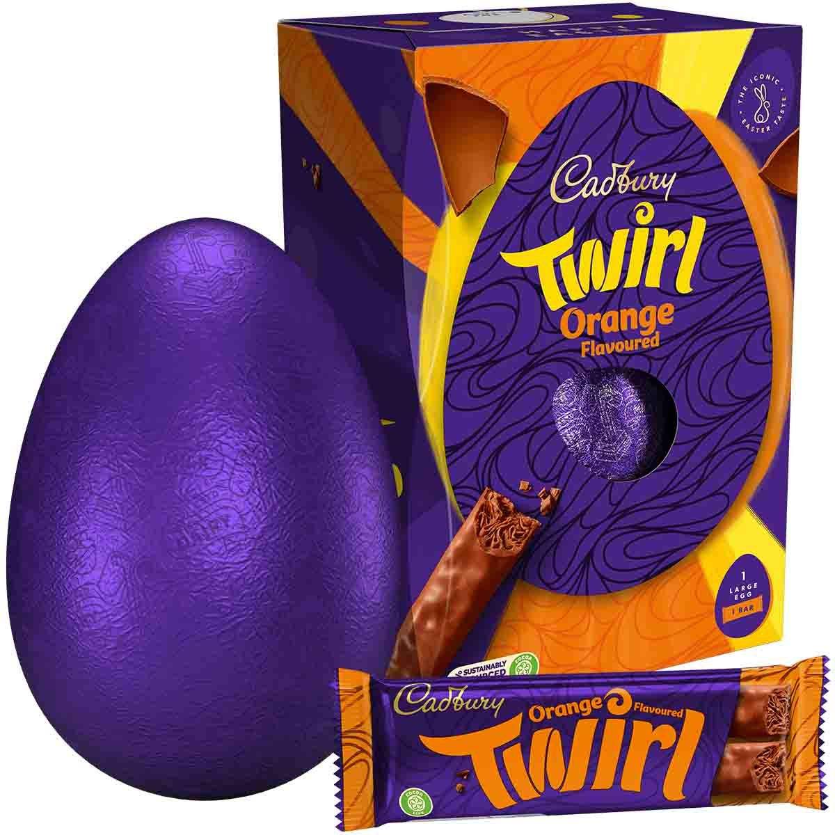 Cadbury Orange Twirl Easter Egg Chocolate 198g