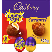 Cadbury Creme Egg & Caramel Egg Mixed 8 Pack 320g