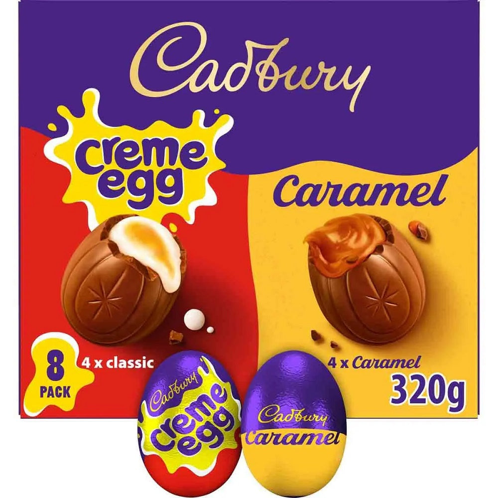 Cadbury Creme Egg & Caramel Egg Mixed 8 Pack 320g