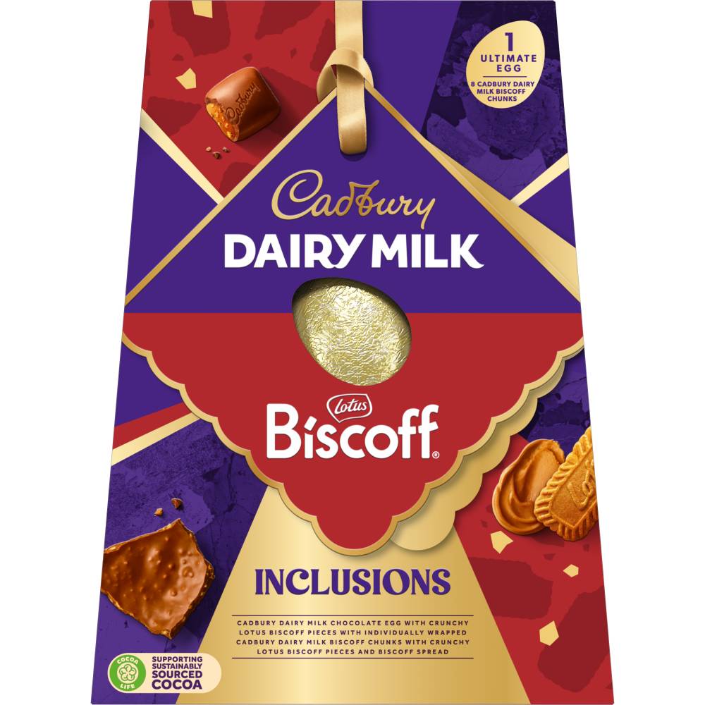 Cadbury Dairy Milk Biscoff Inclusions Ultimate Egg 296g