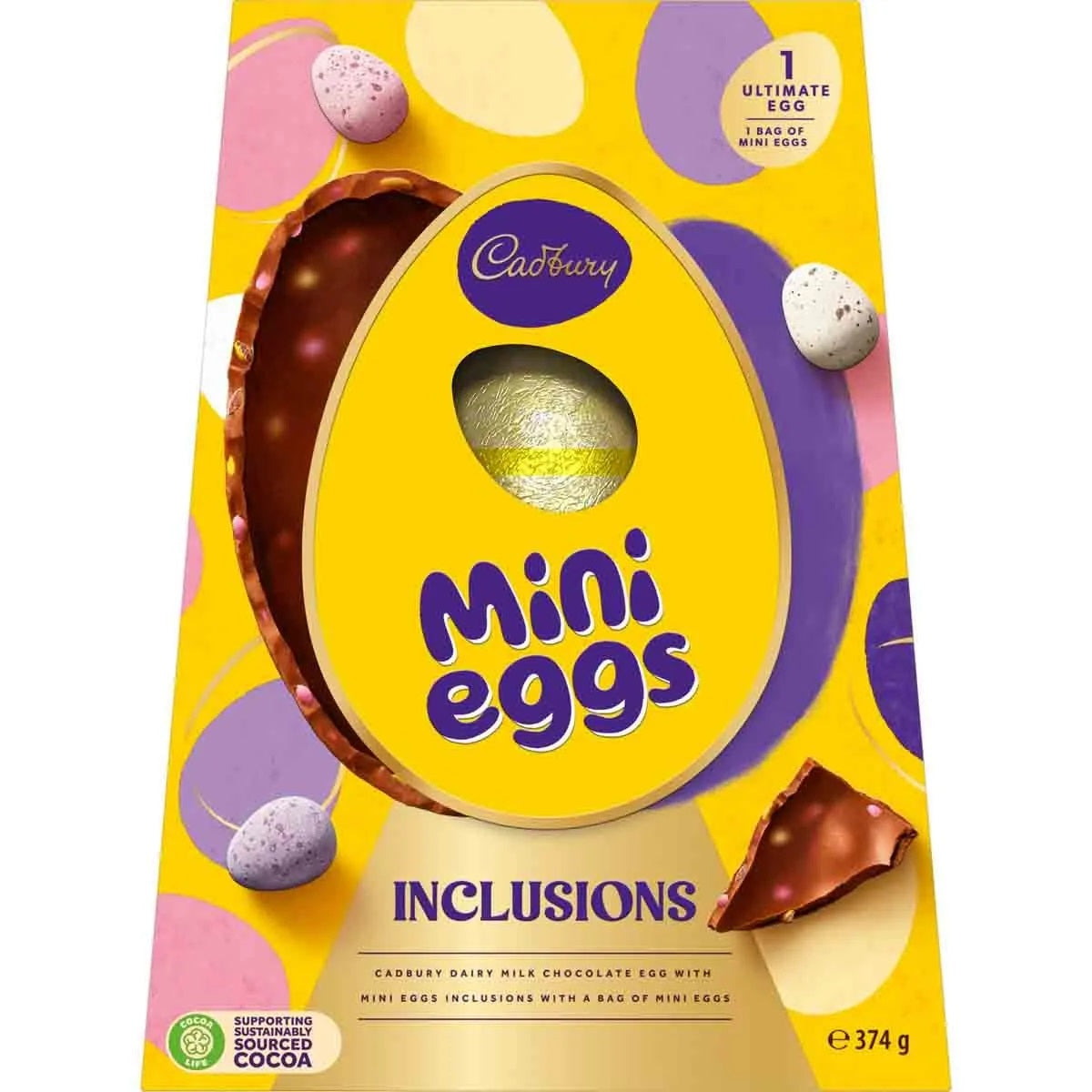 Cadbury Mini Eggs Inclusions Ultimate Egg 374g