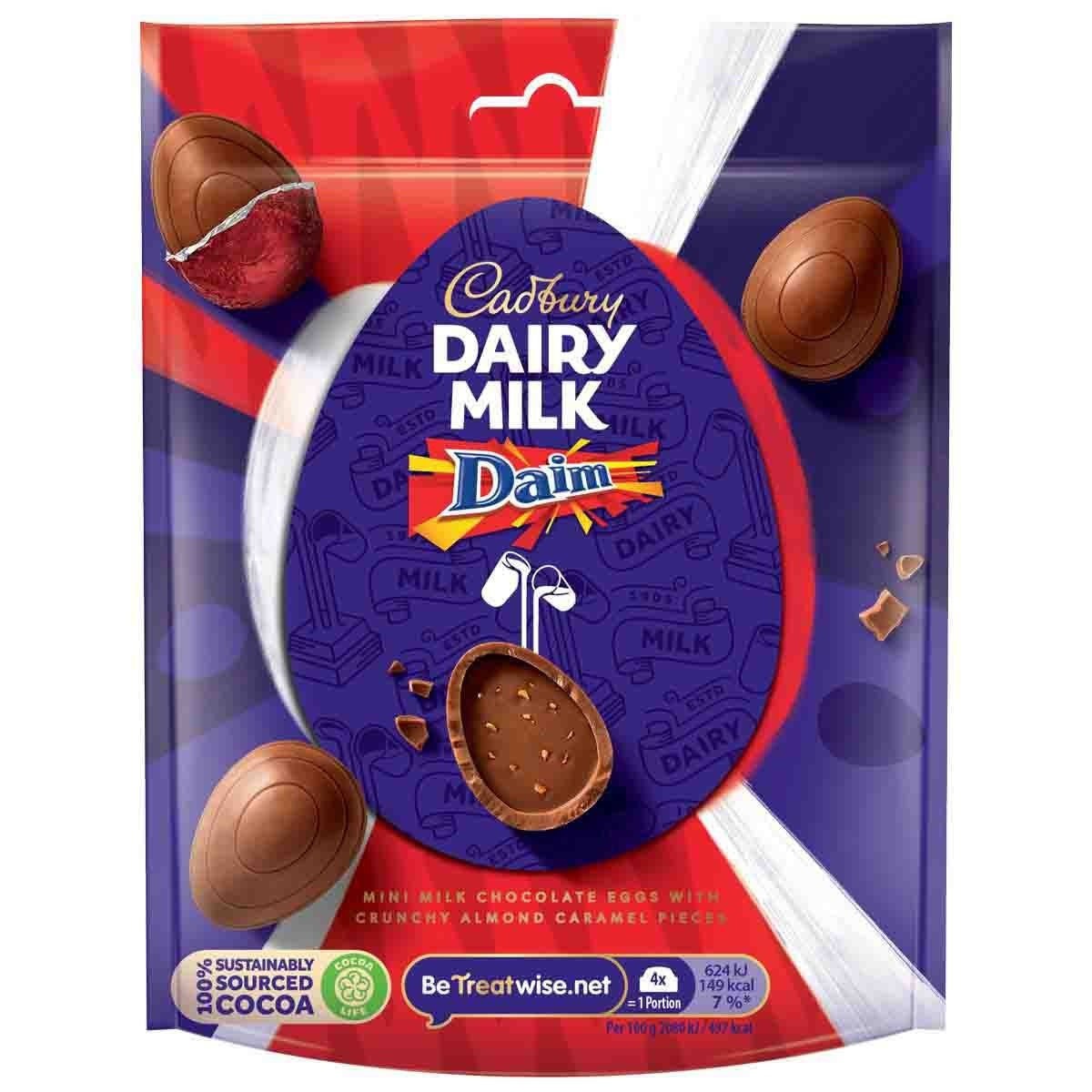 Cadbury Dairy Milk Mini Daim Eggs Bag 77g