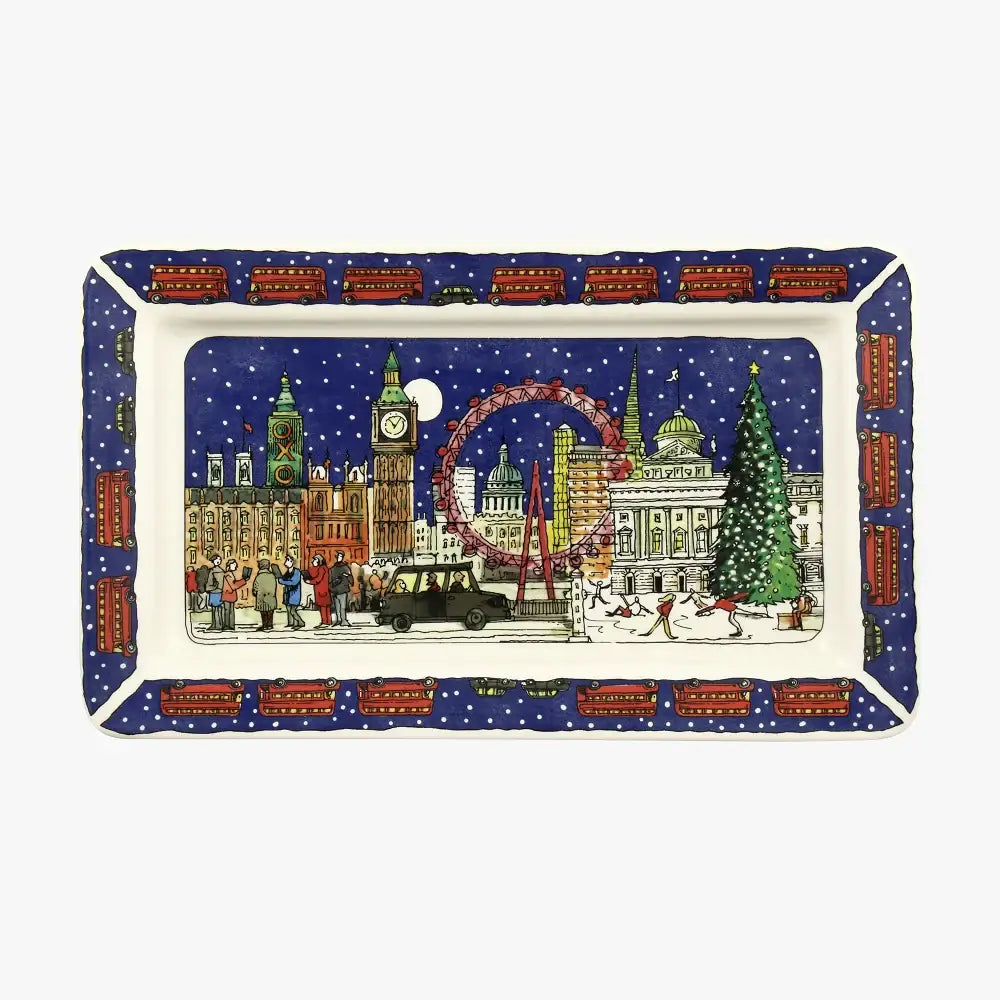 Emma Bridgewater Cities of Dreams London at Christmas Medium Oblong Plate