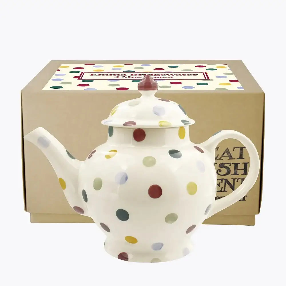 Emma Bridgewater Polka Dot 4 Mug Teapot Boxed